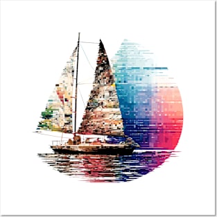 Sailing Boat Sea World Ocean Beauty Discovery Travel Posters and Art